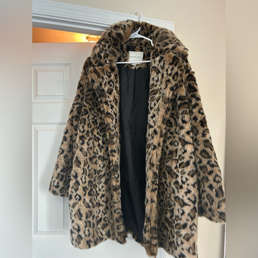 Leopard print coat